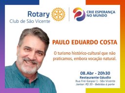 Palestra... no Gaudio...Promoção Rotary Clube de São Vicente.
